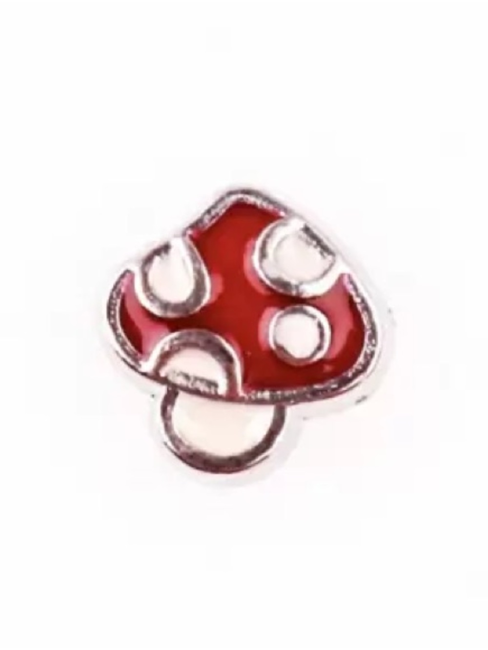 Origami Owl Red and White Mushroom Charm